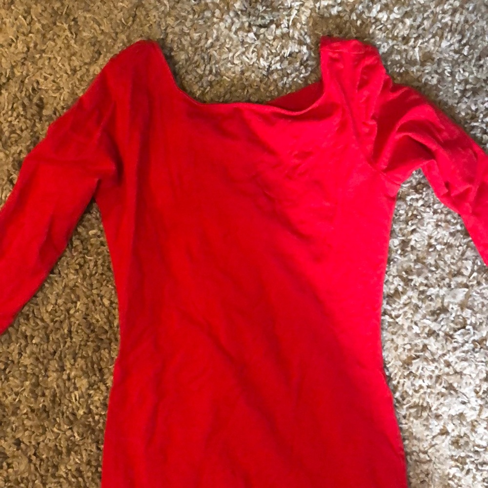 Red mini dress